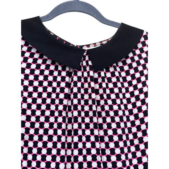 Kate Spade black/white/piink silk dress, 2, rich girl, old money, preppy, mod - Picture 3 of 6